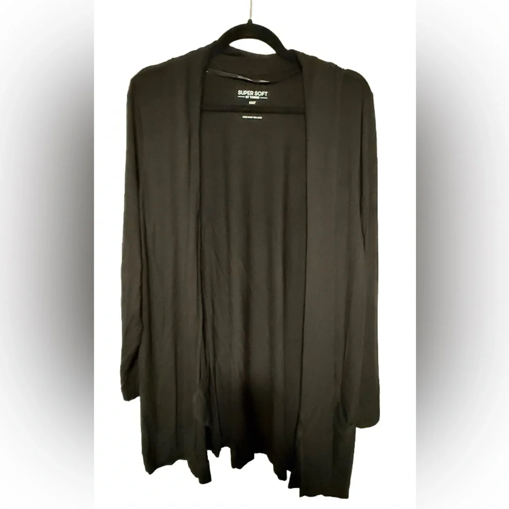 NWT Torrid Super Soft Cardigan Straight Front, Size 0 (L/12), Black - Picture 6 of 10